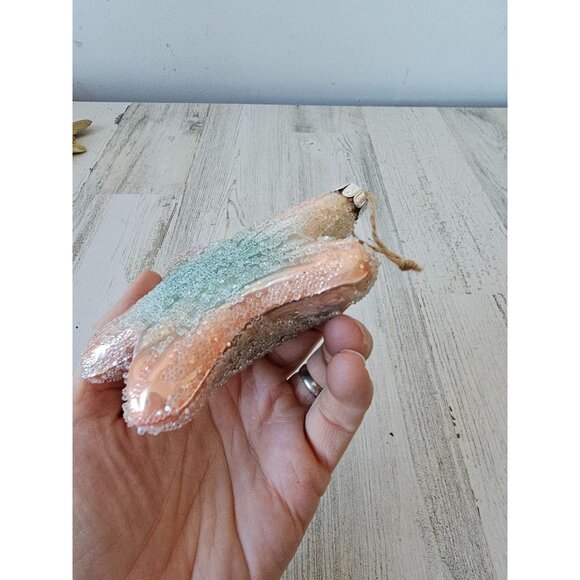 Glass beaded life-size starfish ornament pink‎ Xmas tree - Picture 8 of 8